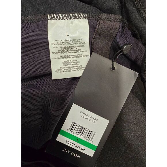 Jones New York Black One Piece Swimsuit L NWT $75 Cross Back Built-In Bra - Picture 2 of 10